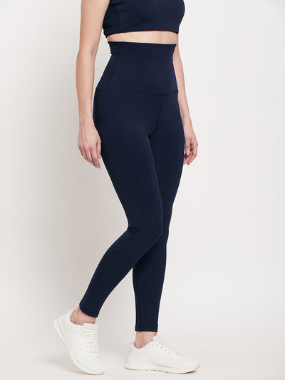 Belly Compression Navy Blue Legging -Dry Antimicrobial