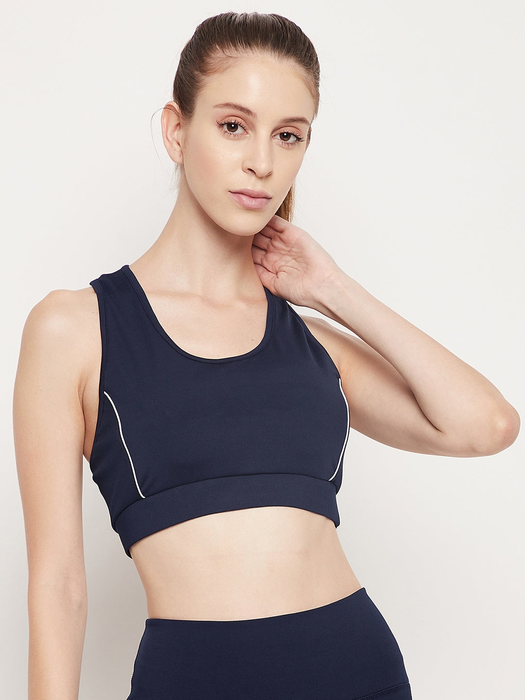 I Like Living Sports Bra in Navy / White