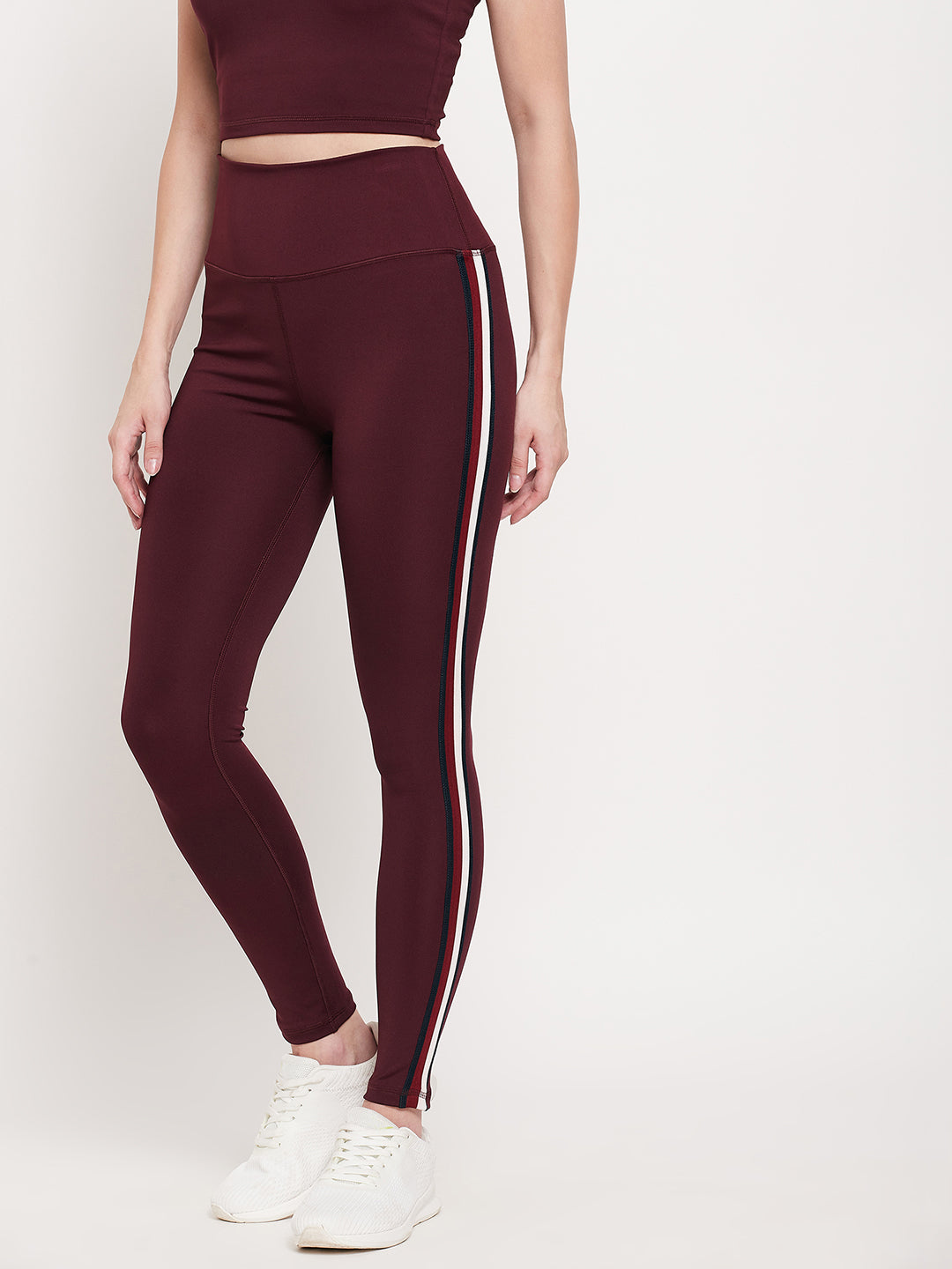 Women Wine color Rapid-Dry Antimicrobial legging