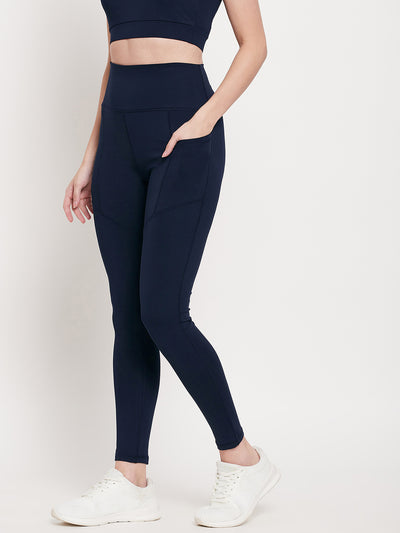 Women Black Slim Fit Rapid-Dry Antimicrobial legging