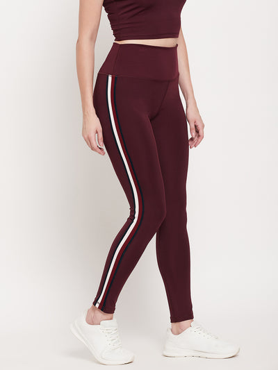 Women Wine color Rapid-Dry Antimicrobial legging