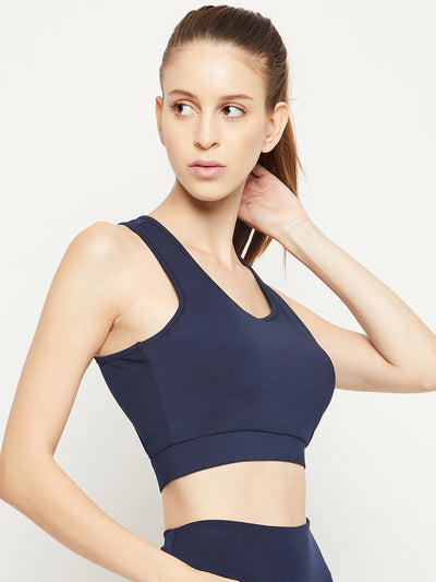 Runner's Sports Bra with elastic in Navy