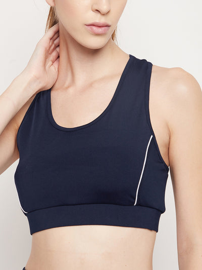 I Like Living Sports Bra in Navy / White